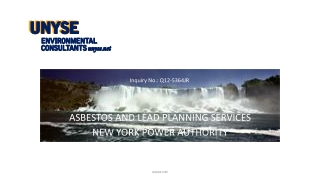 ASBESTOS AND LEAD PLANNING SERVICES NEW YORK POWER AUTHORITY