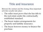 Title and Insurance