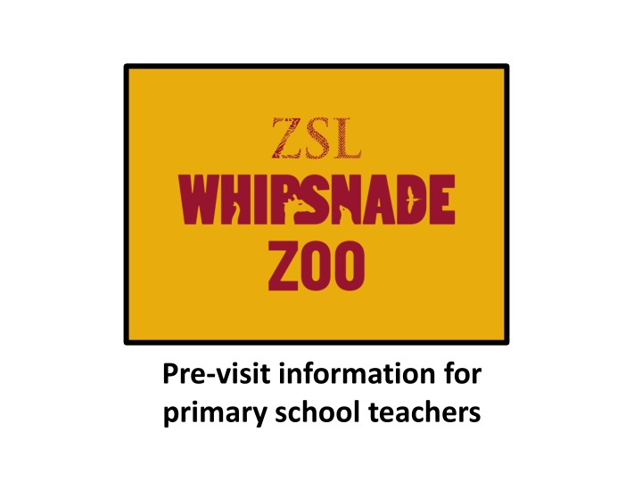 pre visit information for primary school teachers