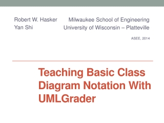 Teaching Basic Class Diagram Notation With UMLGrader
