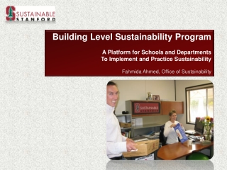 Building Level Sustainability Program A Platform for Schools and Departments