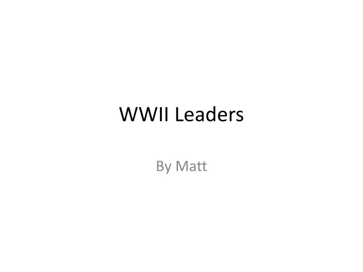 wwii leaders
