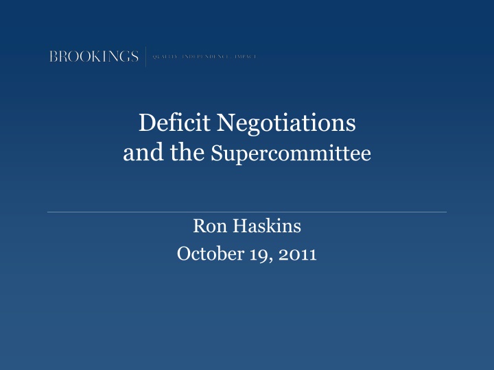 deficit negotiations and the supercommittee
