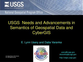 USGS Needs and Advancements in Semantics of Geospatial Data and CyberGIS