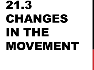 21.3 Changes in the Movement