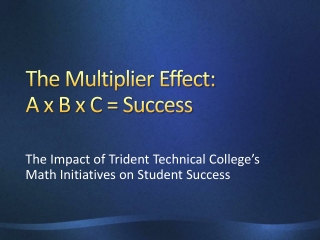 The Multiplier Effect: A x B x C = Success