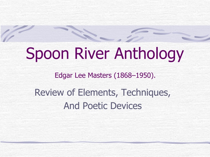 spoon river anthology edgar lee masters 1868 1950