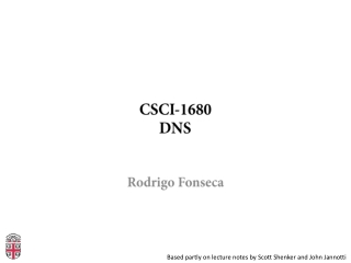 CSCI-1680 DNS