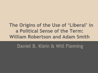 Daniel B. Klein &amp; Will Fleming