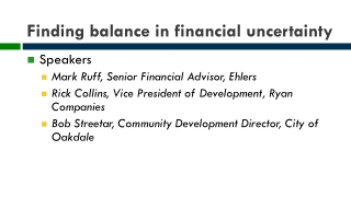 Finding balance in financial uncertainty