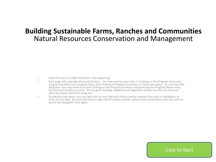 building sustainable farms ranches