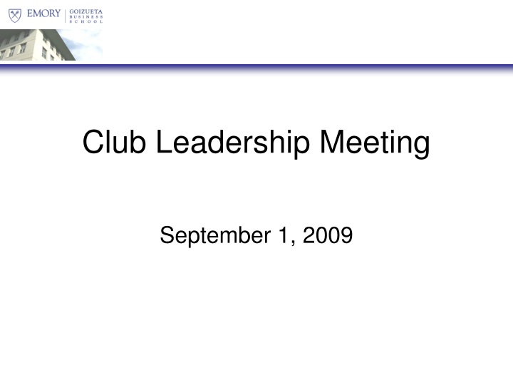 club leadership meeting