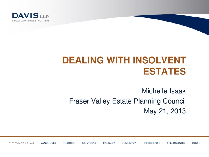 dealing with insolvent estates