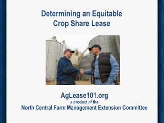 Determining an Equitable Crop Share Lease