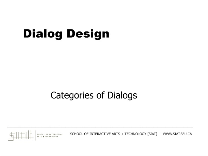 dialog design