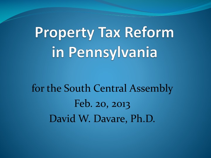 property tax reform in pennsylvania