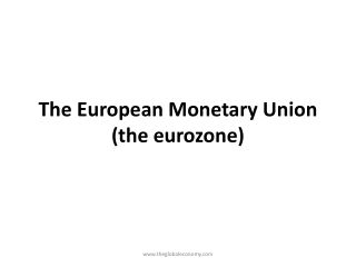 The European Monetary Union (the eurozone )