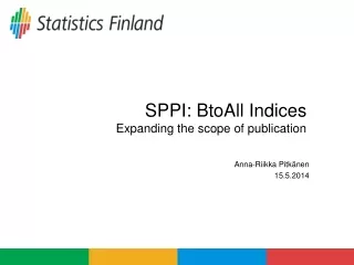 SPPI: BtoAll Indices Expanding the scope of publication