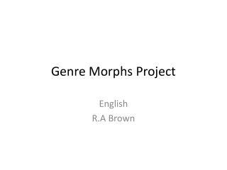 Genre Morphs Project