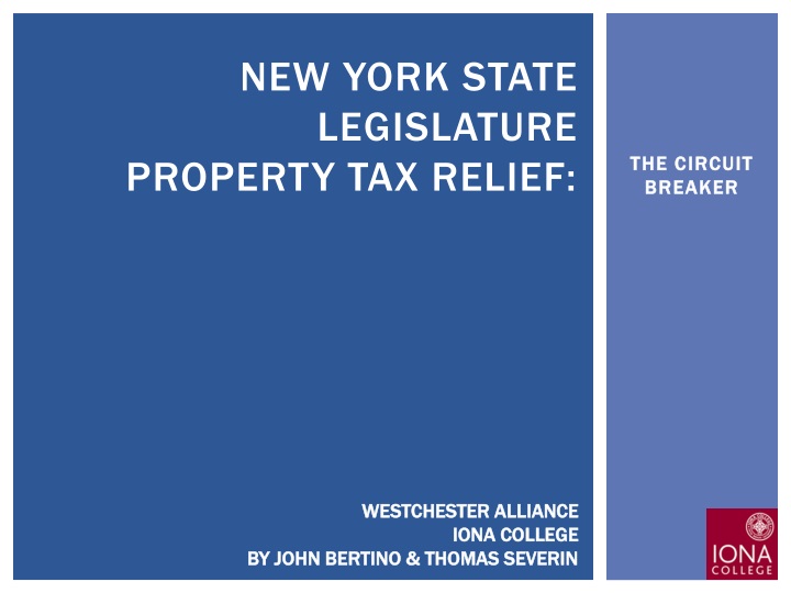 new york state legislature property tax relief