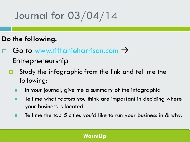 journal for 03 04 14