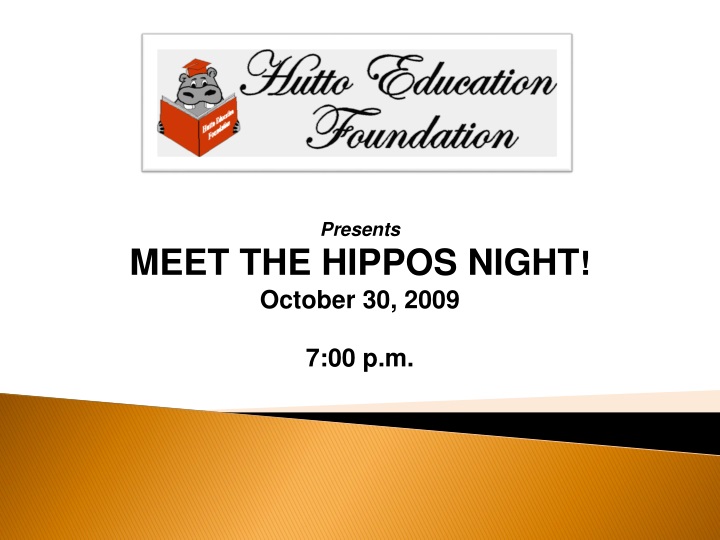 presents meet the hippos night october 30 2009 7 00 p m