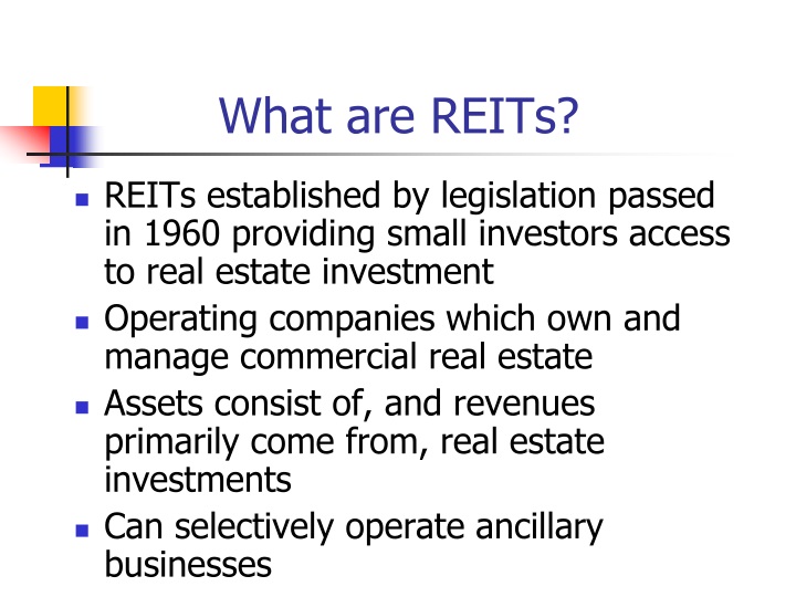 what are reits