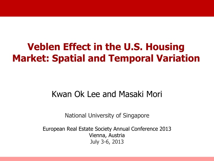 veblen effect in the u s housing market spatial and temporal variation