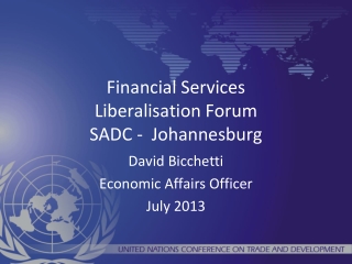 Financial Services Liberalisation Forum SADC - Johannesburg