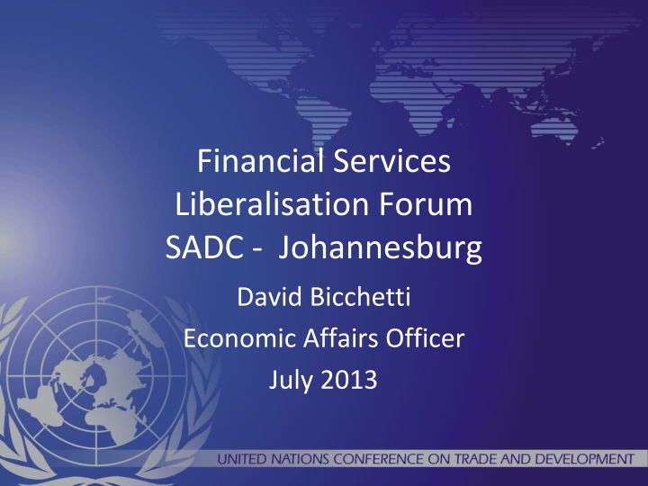 financial services liberalisation forum sadc johannesburg