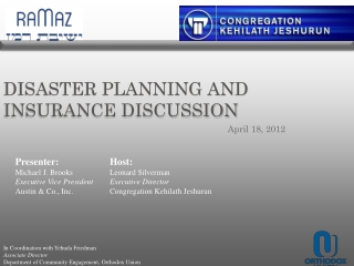 Disaster Planning and insurance discussion