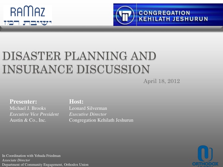 disaster planning and insurance discussion