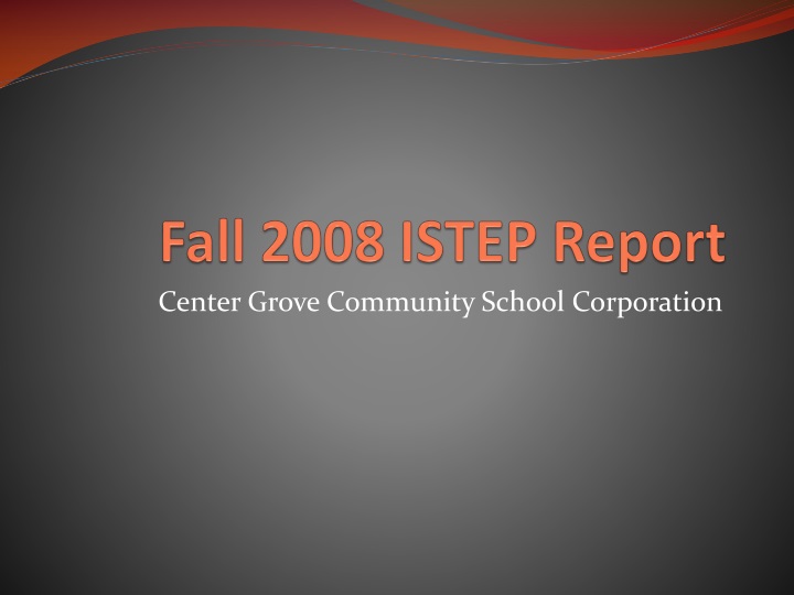 fall 2008 istep report