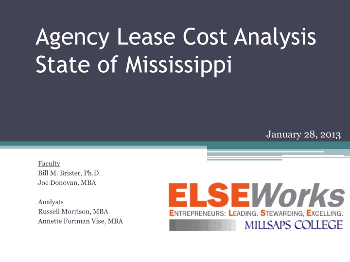 agency lease cost analysis state of mississippi