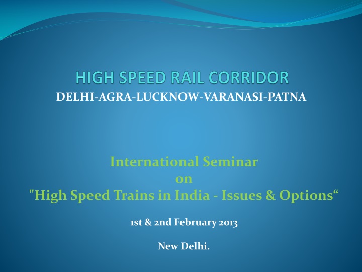 high speed rail corridor