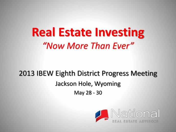 real estate investing now more than ever