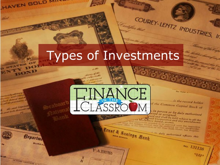 types of investments