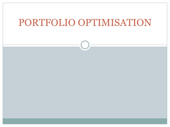 portfolio optimisation