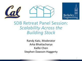 SDB Retreat Panel Session: Scalability Across the Building Stock