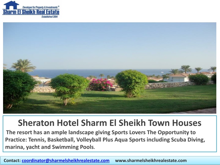 sheraton hotel sharm el sheikh town houses