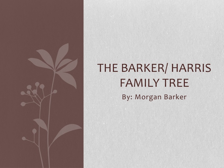 the barker harris family tree