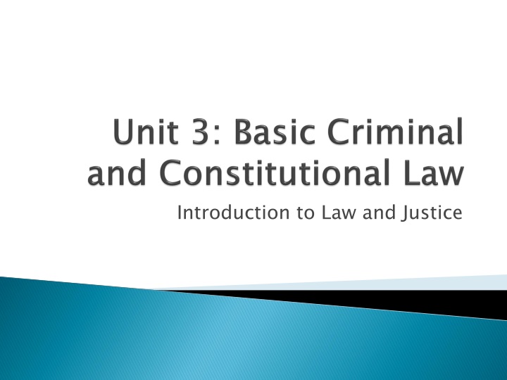 unit 3 basic criminal and constitutional law
