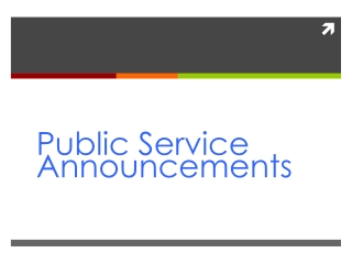 public service announcements