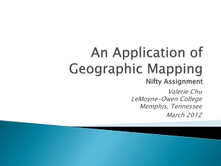 An Application of Geographic Mapping Nifty Assignment