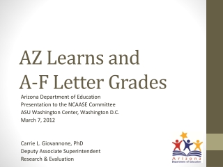 AZ Learns and A-F Letter Grades
