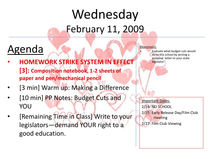 wednesday february 11 2009