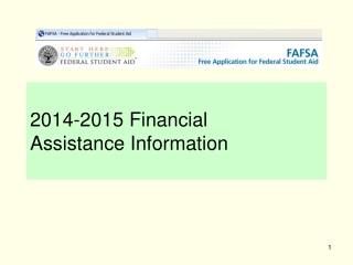 2014-2015 Financial Assistance Information