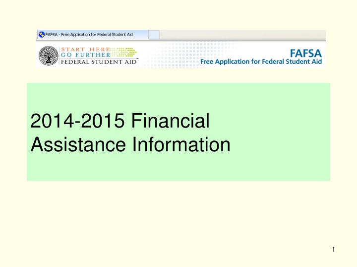2014 2015 financial assistance information