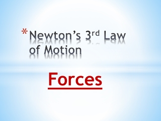 newton s 3 rd law of motion