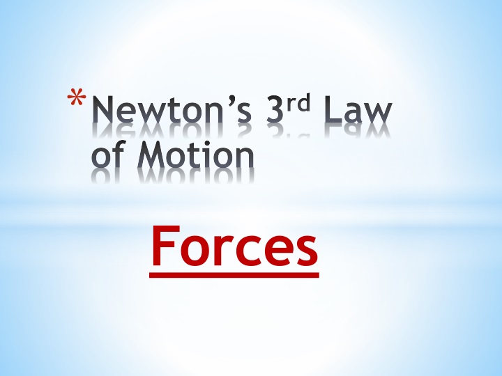 newton s 3 rd law of motion